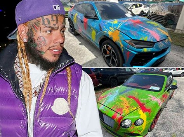 6ix9ine Has Bentley Seized As Bullet Holes In Driver's Side Window Lead To Speculation