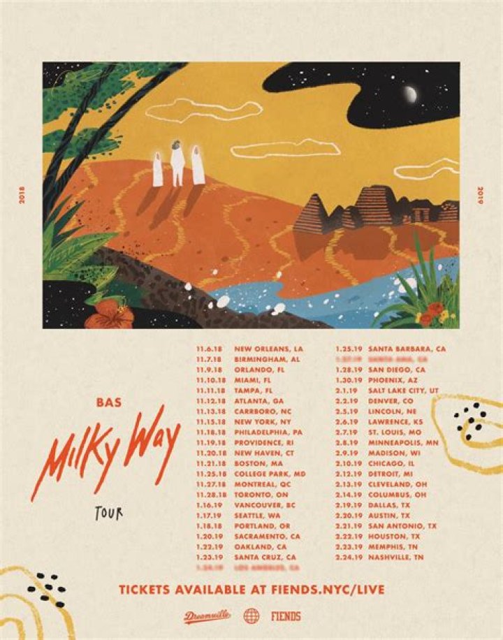 Bas Announces "Milky Way" Tour