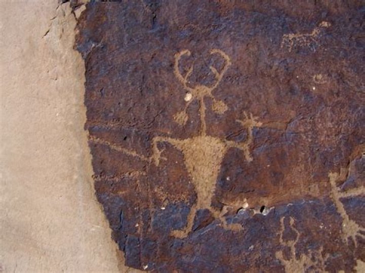 Cave Man Petroglyph Of Half-Mantis Half-Man Found In Iran