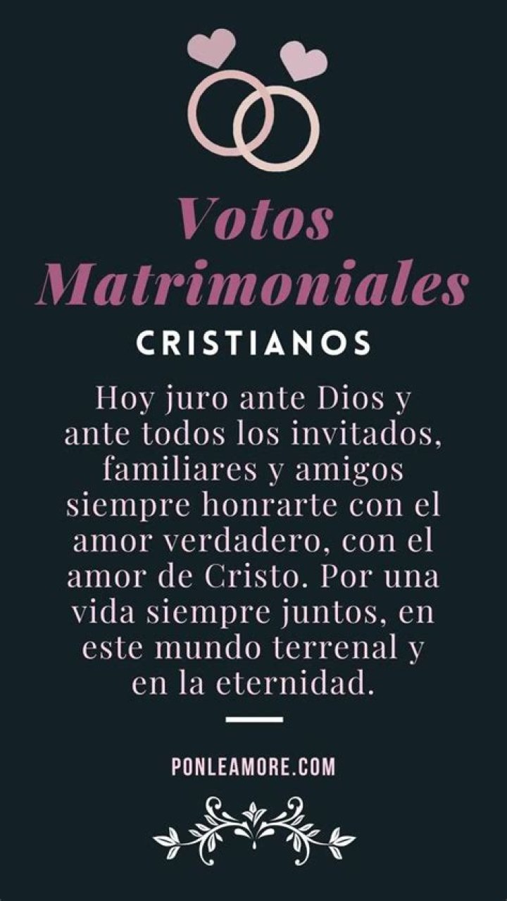 ¿Cuáles son las palabras de los votos matrimoniales?