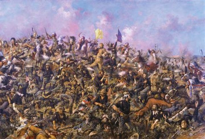 Custer's Last Stand At The Battle Of Little Bighorn In 1876