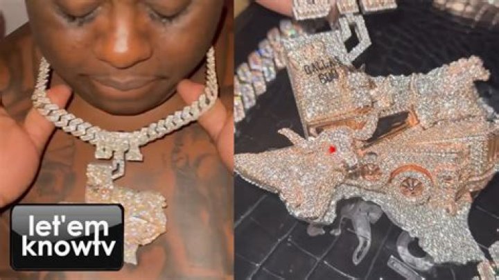 DaBaby's Custom Diamond Embedded "Kirk" Chain Is Insane