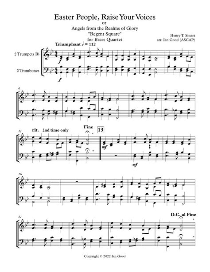 Easter People, Raise Your Voices – Piano/Organ Duet