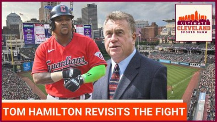 How long has Tom Hamilton been the voice of the Indians?