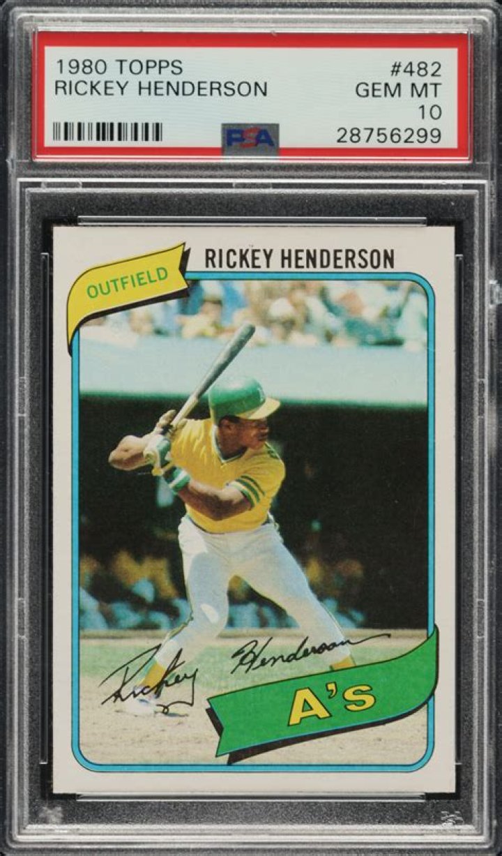 How much is a Topps Rickey Henderson rookie card worth?