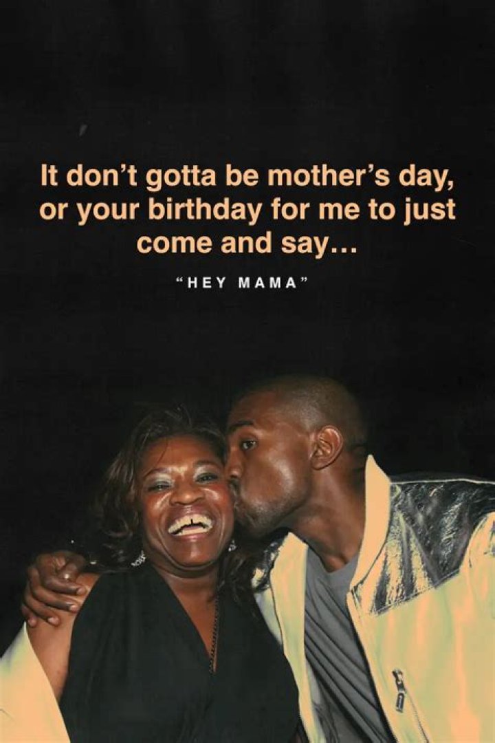 Kanye West Sings "Hey Mama" To His Mother