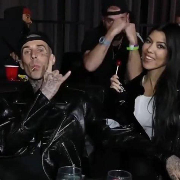Kourtney Kardashian and Travis Barker Show Major PDA, Rock Matching Looks at UFC Match Date Night