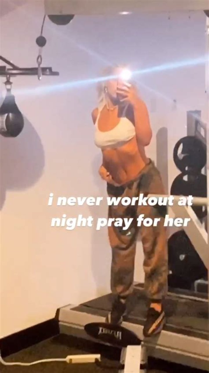 On Her Grind! YouTuber Tana Mongeau Shows Off Her Toned Tummy During Nighttime Workout