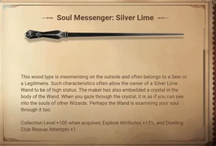 What does it mean to have a silver lime wand?