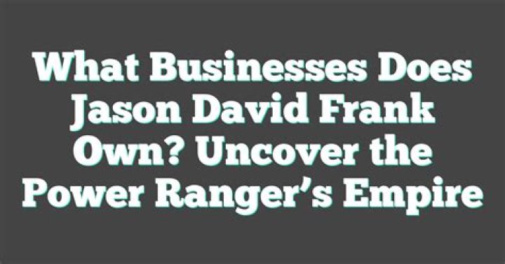 What is Jason David Frank doing now? – Celebrity.fm – #1 Official Stars, Business & People Network, Wiki, Success story, Biography & Quotes
