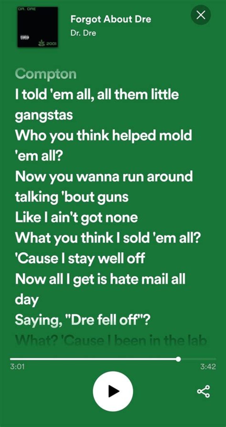 What song did Dr Dre sample for Forgot About Dre?