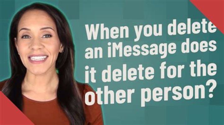 When you delete an iMessage does it delete for the other person?