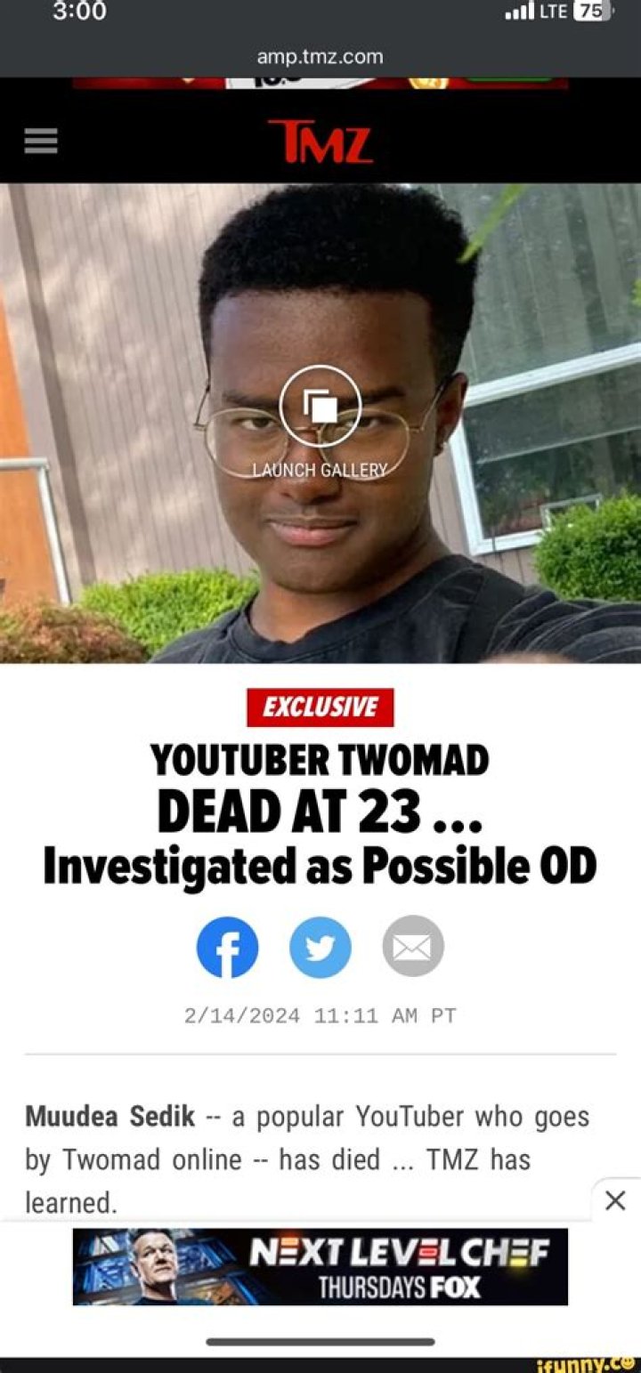 YouTuber "Twomad" Dead At 23